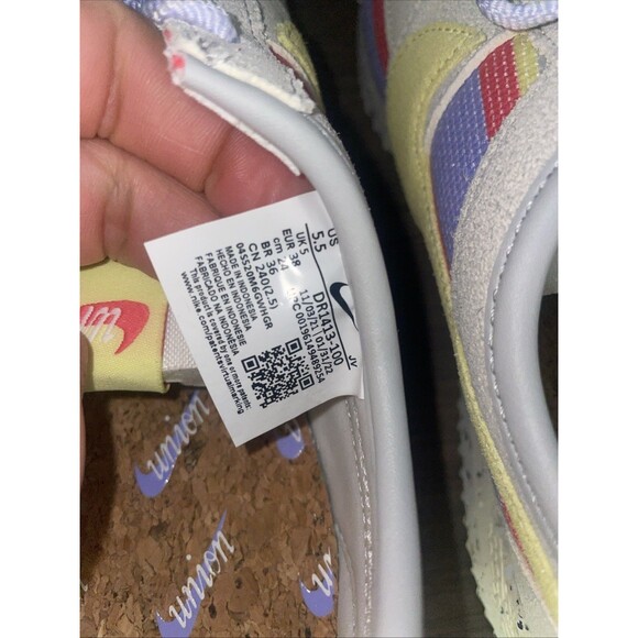 NWT Nike Union LA x Cortez SP Lemon Frost Sz 5.5 - Picture 7 of 8